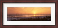 Framed Sea at dusk, Gulf of Mexico, Tigertail Beach, Marco Island, Florida, USA