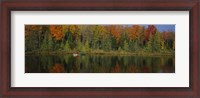 Framed Reflection of trees in water, near Antigo, Wisconsin, USA