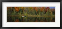 Framed Reflection of trees in water, near Antigo, Wisconsin, USA