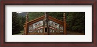 Framed Facade of a Clan House, Totem Bight State Historical Park, Ketchikan, Alaska, USA