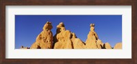 Framed Low angle view of rock formations, Queens Garden, Bryce Canyon National Park, Utah, USA