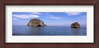 Framed Two large rocks in the ocean, Los Arcos, Bahia De Banderas, Puerto Vallarta, Jalisco, Mexico