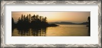 Framed Silhouette of trees in an island, Frederick Sound, Alaska, USA