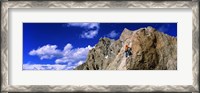 Framed Rock Climber Grand Teton National Park WY USA