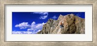 Framed Rock Climber Grand Teton National Park WY USA