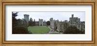 Framed High angle view of buildings in a city, Warwick Castle, Warwickshire, England