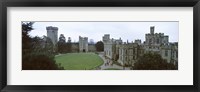 Framed High angle view of buildings in a city, Warwick Castle, Warwickshire, England