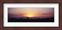 Framed Sunset over a landscape, Tarangire National Park, Tanzania