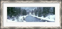 Framed USA, Montana, Gallatin River, winter