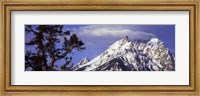 Framed Clouds over snowcapped mountains, Grand Teton National Park, Wyoming, USA