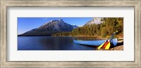 Framed Canoe at Leigh Lake, Grand Teton National Park, Wyoming