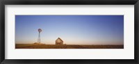 Framed Farmhouse and Windmill in a Field, Illinois