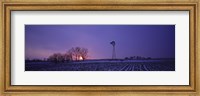 Framed Windmill in a field, Illinois, USA