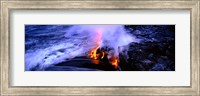 Framed Lava flowing from a volcano, Kilauea, Hawaii Volcanoes National Park, Big Island, Hawaii, USA