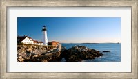 Framed Lighthouse on the coast, Portland Head Lighthouse, Ram Island Ledge Light, Portland, Cumberland County, Maine, USA