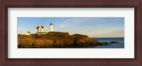 Framed Lighthouse on the coast, Cape Neddick Lighthouse, Cape Neddick, York, Maine, USA