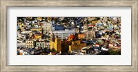Framed High angle view of a city, Basilica of Our Lady of Guanajuato, University of Guanajuato, Guanajuato, Mexico