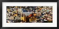 Framed High angle view of a city, Basilica of Our Lady of Guanajuato, University of Guanajuato, Guanajuato, Mexico