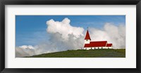 Framed Church on hill, Vik, Iceland