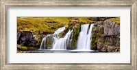 Framed Waterfall, Kirkjufellsfoss Waterfall, Myrar, Snaefellsnes, Borgarfjordur, Iceland