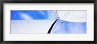 Framed Low angle view of sails on a Sailboat, Gulf of California, La Paz, Baja California Sur, Mexico