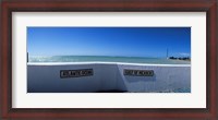 Framed Junction of Atlantic Ocean and Gulf of Mexico, Key West, Monroe County, Florida, USA