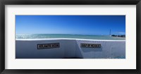 Framed Junction of Atlantic Ocean and Gulf of Mexico, Key West, Monroe County, Florida, USA