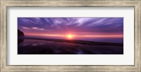 Framed Sunset over Pomponio State Park, San Mateo County, California, USA