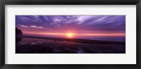 Framed Sunset over Pomponio State Park, San Mateo County, California, USA