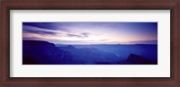 Framed Grand Canyon north rim at sunrise, Arizona, USA