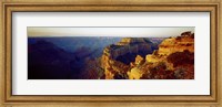 Framed Navajo Peak at sunset, Cape Royal, Grand Canyon, Arizona, USA