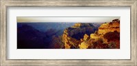 Framed Navajo Peak at sunset, Cape Royal, Grand Canyon, Arizona, USA