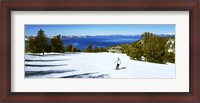 Framed Tourist skiing in a ski resort, Heavenly Mountain Resort, Lake Tahoe, California-Nevada Border, USA