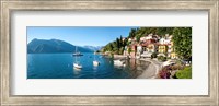 Framed Early evening view of waterfront at Varenna, Lake Como, Lombardy, Italy