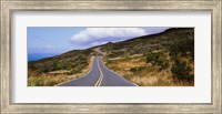 Framed Road passing through hills, Maui, Hawaii, USA
