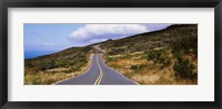 Framed Road passing through hills, Maui, Hawaii, USA