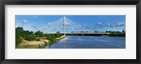 Framed Cable stayed bridge across a river, River Suir, Waterford, County Waterford, Republic of Ireland