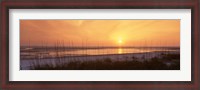 Framed Sea at dusk, Gulf of Mexico, Tigertail Beach, Marco Island, Florida, USA