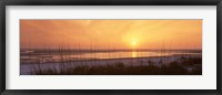 Framed Sea at dusk, Gulf of Mexico, Tigertail Beach, Marco Island, Florida, USA