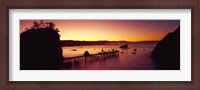 Framed Sunrise on Trinidad Bay, Trinidad, Humboldt County, California, USA