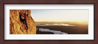 Framed USA, Wyoming, Grand Teton Park, climber