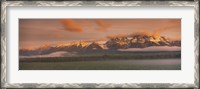 Framed Snowy Mountains, Grand Teton National Park, Wyoming