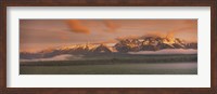 Framed Snowy Mountains, Grand Teton National Park, Wyoming