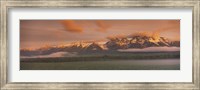 Framed Snowy Mountains, Grand Teton National Park, Wyoming