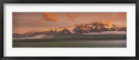 Framed Snowy Mountains, Grand Teton National Park, Wyoming