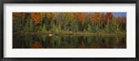 Framed Reflection of trees in water, near Antigo, Wisconsin, USA
