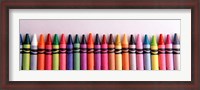 Framed Close-up of assorted wax crayons