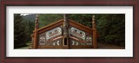 Framed Facade of a Clan House, Totem Bight State Historical Park, Ketchikan, Alaska, USA