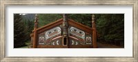 Framed Facade of a Clan House, Totem Bight State Historical Park, Ketchikan, Alaska, USA