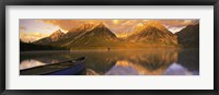 Framed Mountains Reflecting in Canoe Leigh Lake, Grand Teton National Park